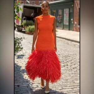 AJE Orange Sleeveless Dress